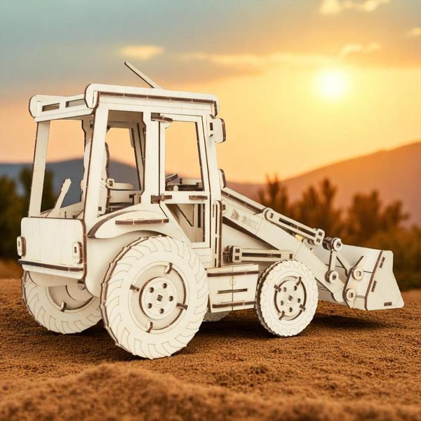 Екскаватор JCB-3CX - Дерев'яний Конструктор BC-005 фото