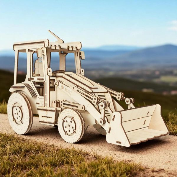 Екскаватор JCB-3CX - Дерев'яний Конструктор BC-005 фото